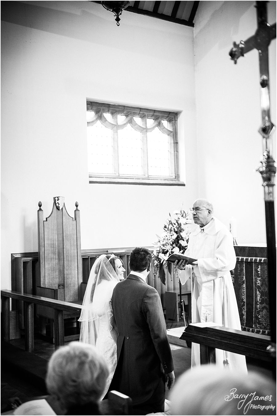 Contemporary creative wedding photography at All Saints Church in Streetly by Experienced Wedding Photographer Barry James