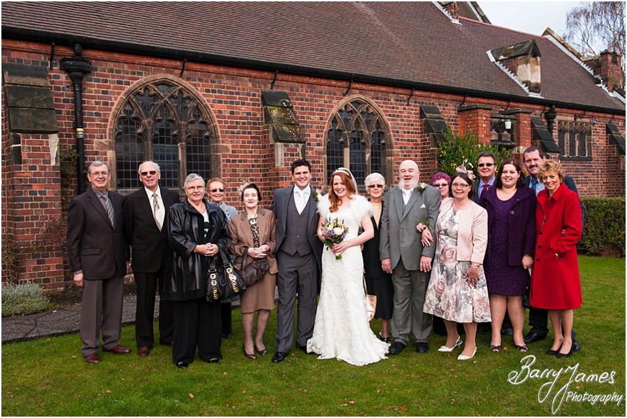 Stunning winter wedding photographs at All Saints Church in Streetly by Walsall Wedding Photographer Barry James