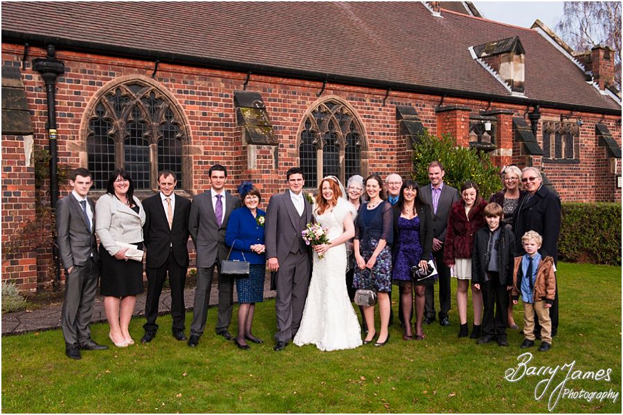 Candid relaxed autumn wedding photographs at All Saints Church in Streetly by Sutton Wedding Photographer Barry James