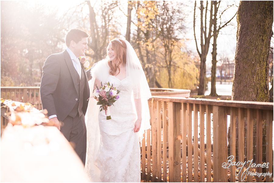 Candid relaxed autumn wedding photographs at Calderfields Golf and Country Club in Walsall by Aldridge Wedding Photographer Barry James