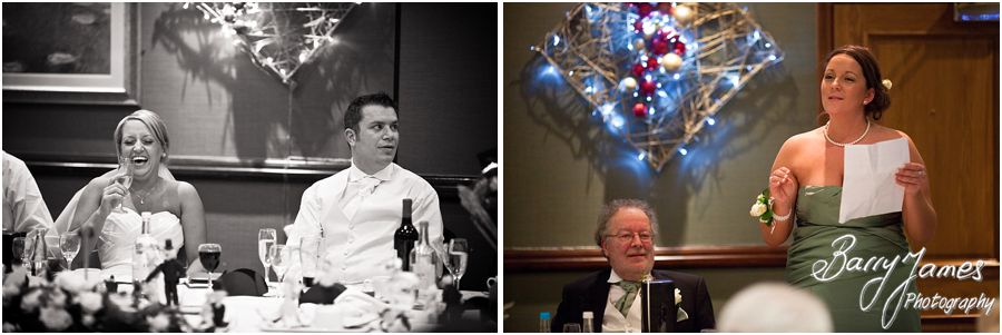 Creative fun wedding photography at The Moat House in Penkridge on New Years by Staffordshire Wedding Photographer Barry James