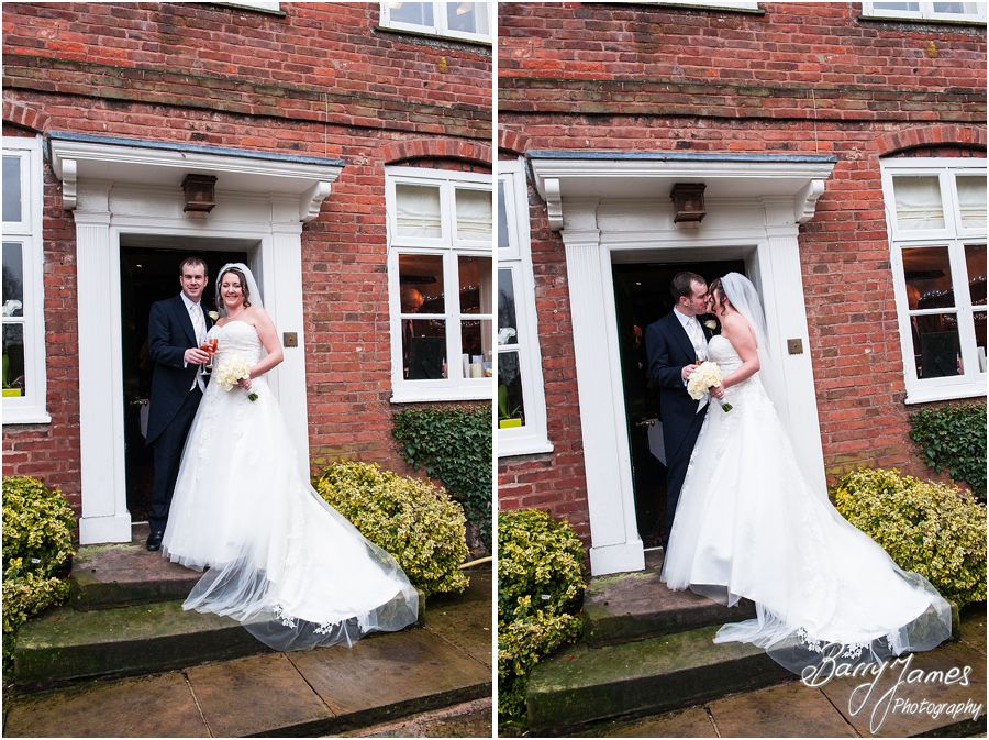 Creative contemporary winter wedding photographs at The Moat House in Stafford by Professional Wedding Photographer Barry James