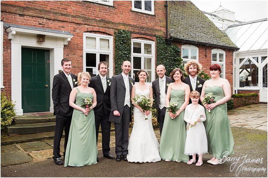 Relaxed family group photographs outside at The Moat House in Acton Trussell by Professional Wedding Photographer Barry James