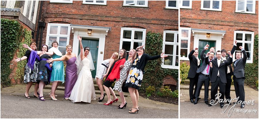 Family photographs during wedding drinks reception at The Moat House in Acton Trussell by Rugeley Wedding Photographer Barry James
