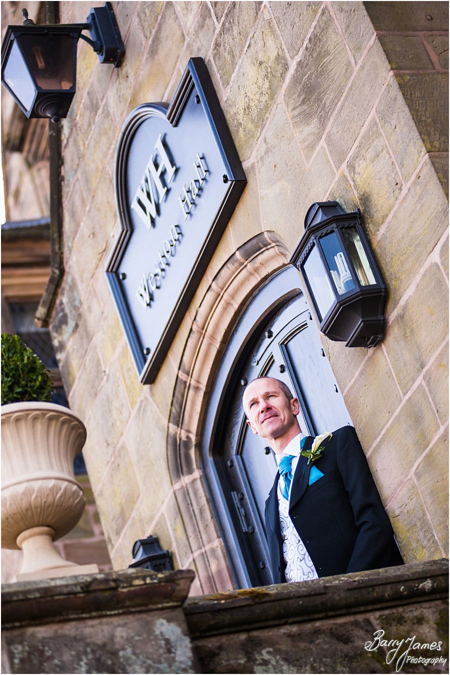 Creative contemporary wedding photography at Weston Hall in Stafford by Contemporary Staffordshire Wedding Photographer Barry James