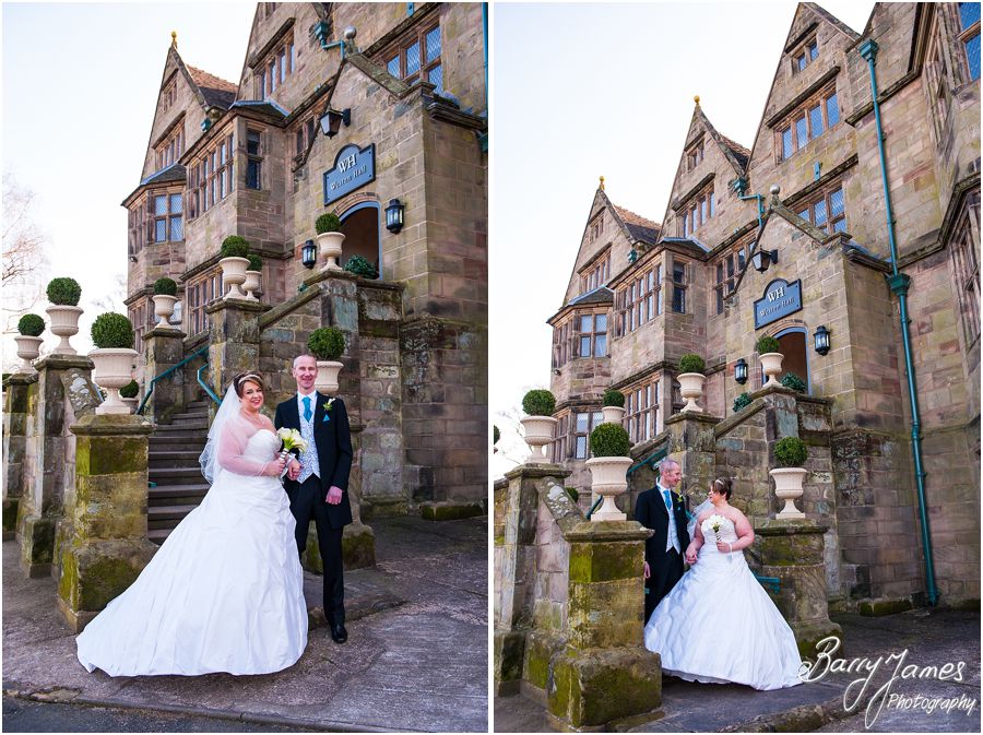 Creative contemporary wedding portraits at Weston Hall in Stafford by Contemporary Staffordshire Wedding Photographer Barry James
