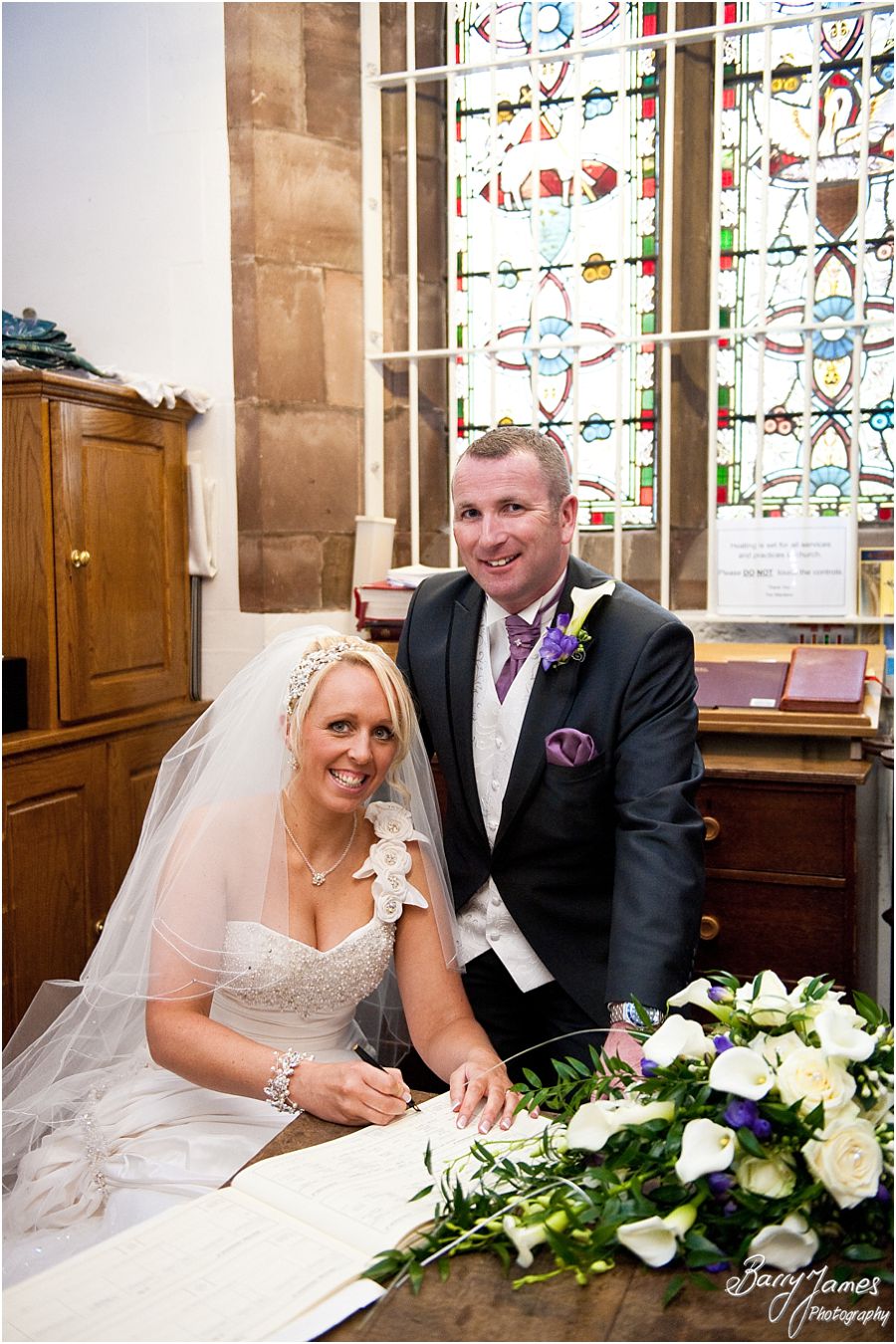 Capturing the beautiful church wedding ceremony at St Luke Church in Cannock by Contemporary and Candid Wedding Photographer Barry James