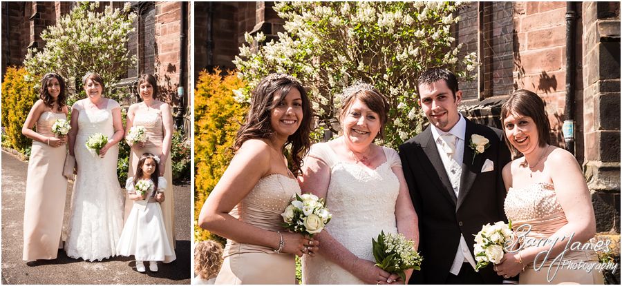 Unobtrusive, relaxed wedding photographs at St Michaels Church in Penkridge that tell the beautiful wedding story by Stafford Wedding Photographer Barry James