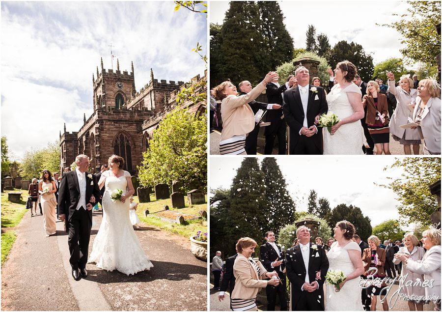 Unobtrusive relaxed wedding photographs at St Michaels Church in Penkridge by Stafford Professional Wedding Photographer Barry James