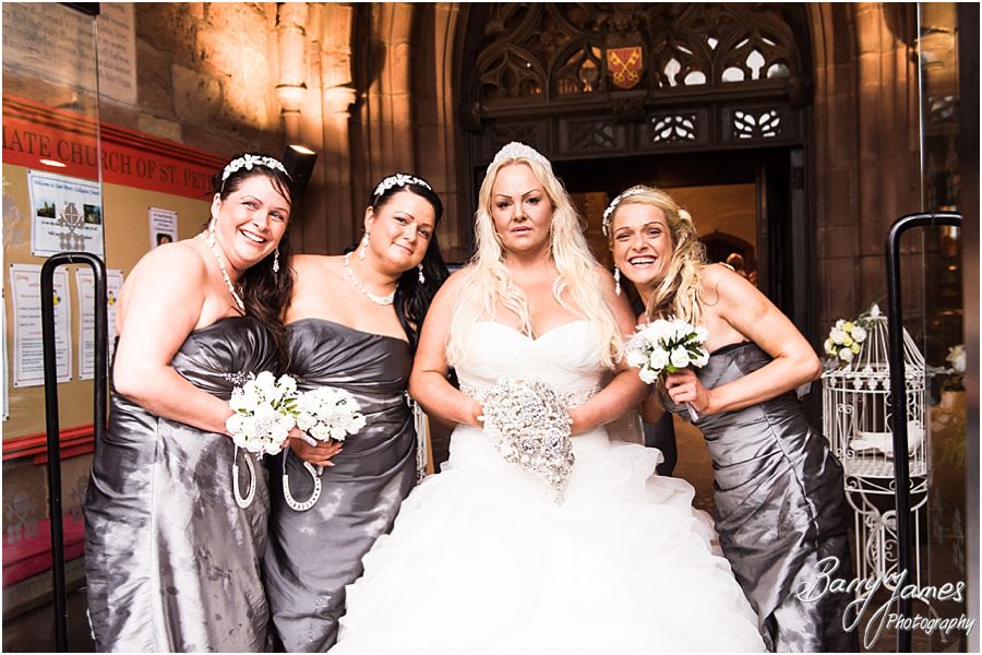 Gorgeous wedding photographs at The Collegiate Church in Wolverhampton by Stafford Wedding Photographer Barry James