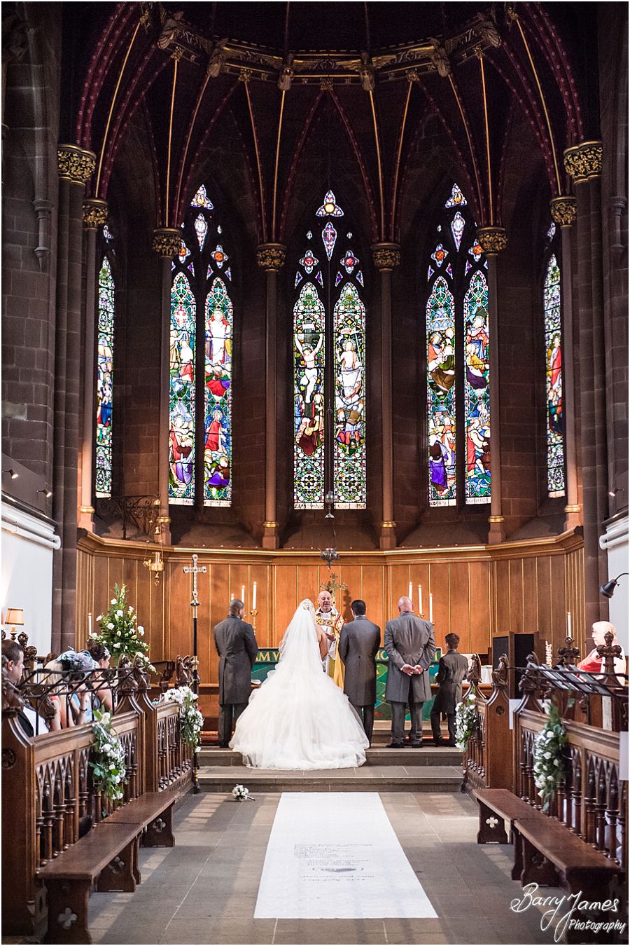Contemporary and creative wedding photography at the Collegiate Church in Wolverhampton by Wolverhampton Wedding Photographer Barry James