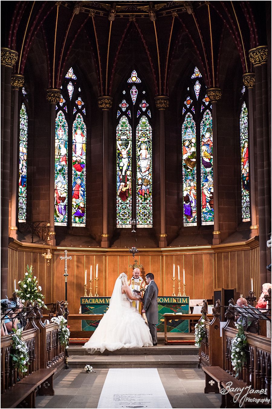 Contemporary and creative wedding photography at the Collegiate Church in Wolverhampton by Wolverhampton Wedding Photographer Barry James