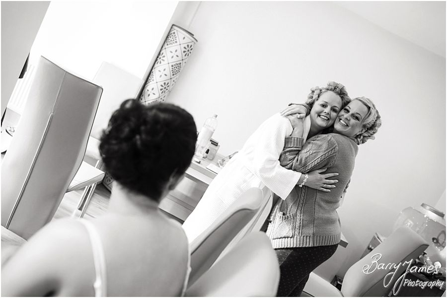 Photos that show emotion, excitement and fun of wedding morning at Brides home in Willenhall by Contemporary Candid and Creative Wedding Photographer Barry James
