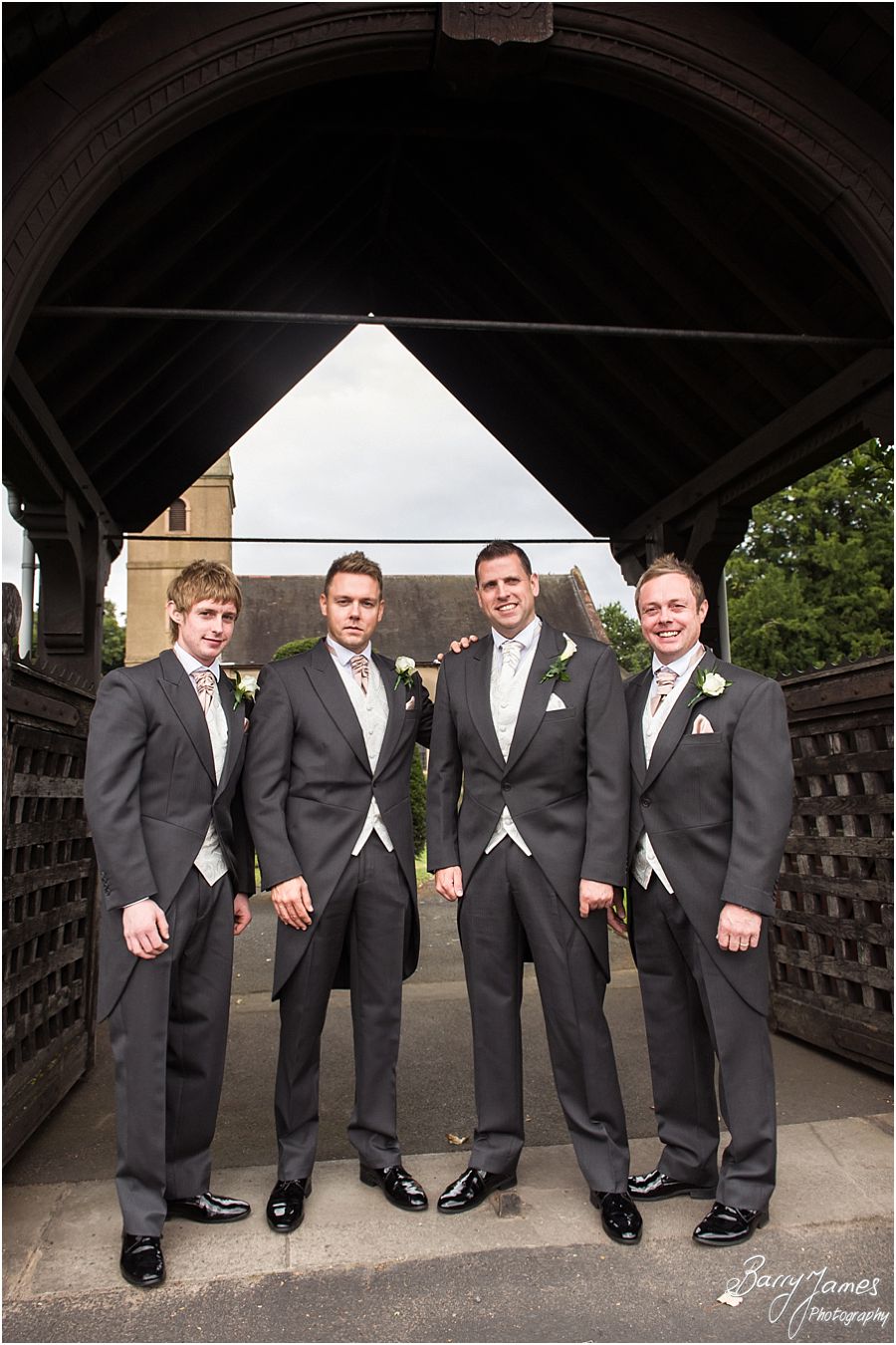 Relaxed contemporary wedding photography at Himley Church in Dudley by Staffordshire Wedding Photographer Barry James