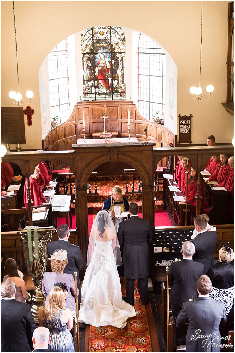 Stunning wedding photography at Himley Church in Dudley by Staffordshire Wedding Photographer Barry James