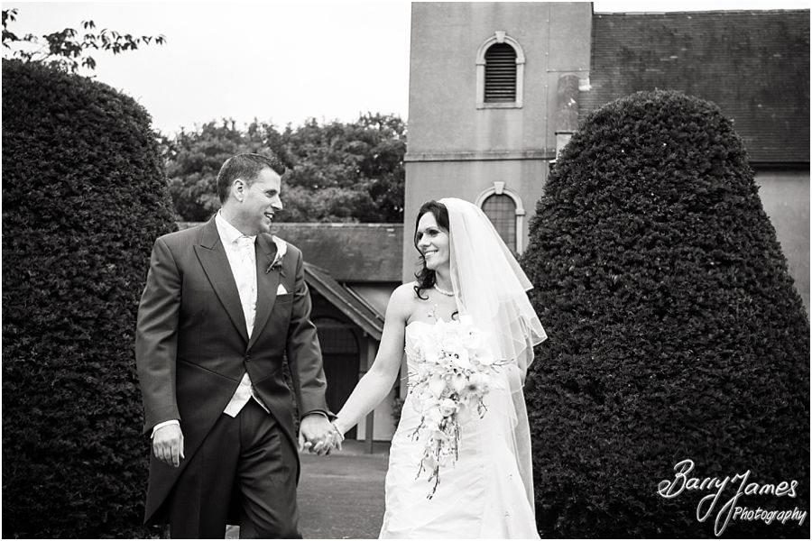 Creative wedding photography at Himley Church in Dudley by Staffordshire Wedding Photographer Barry James
