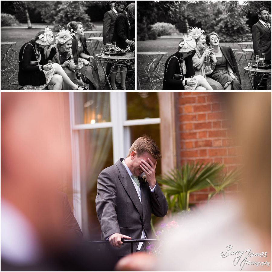 Fun and expressive wedding photography at Rodbaston Hall in Penkridge by Stafford Wedding Photographer Barry James