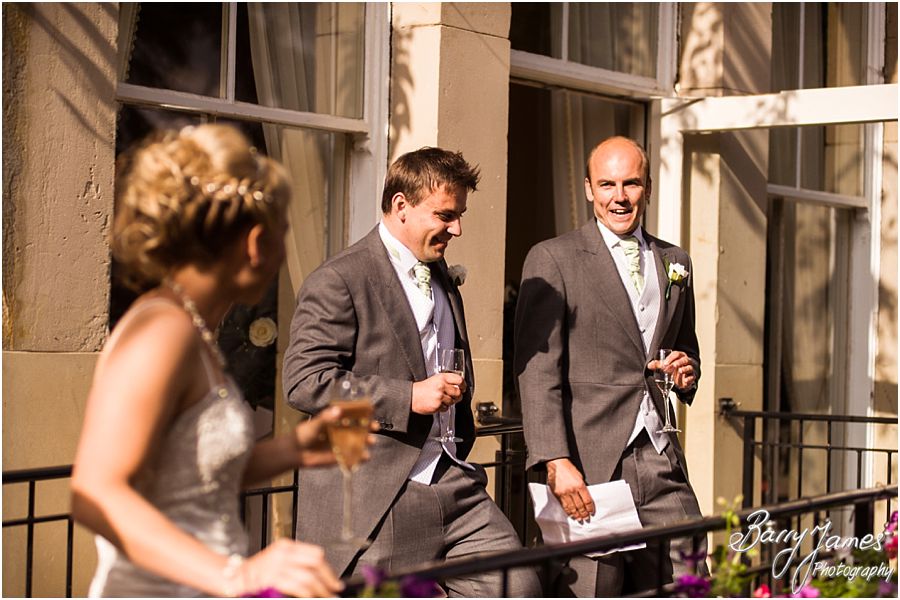 Candid photographs of the speeches capture the wonderful emotion and reaction of the guests and the wedding party at Rodbaston Hall in Penkridge by Cannock Wedding Photographer Barry James