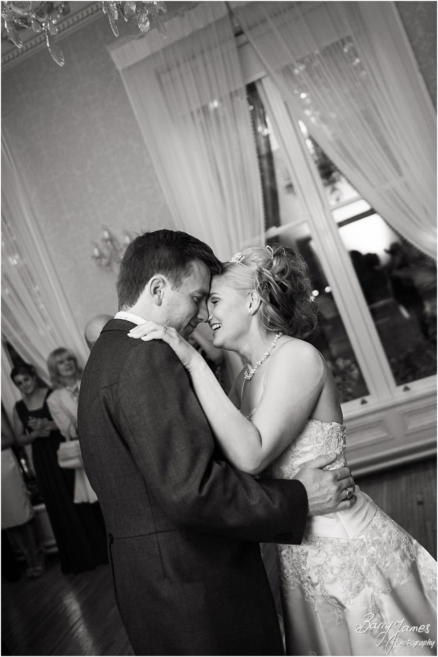 The first dance captured beautifully at Rodbaston Hall in Penkridge by Stafford Wedding Photographer Barry James