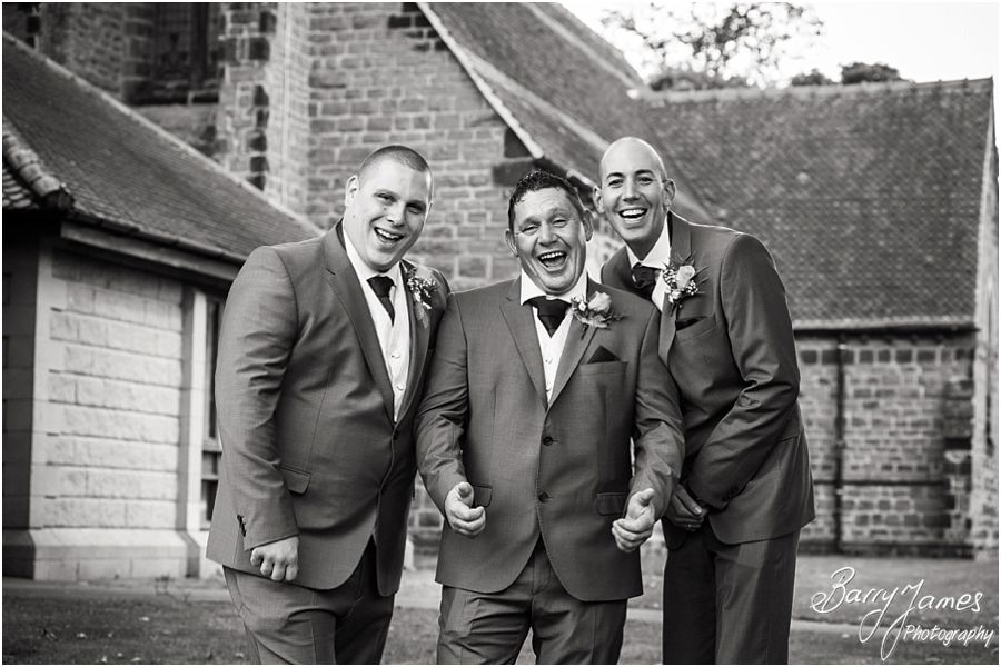 Contemporary and candid wedding photographs at St James Church in Brownhills by Experienced Contemporary Candid and Creative Wedding Photographer Barry James