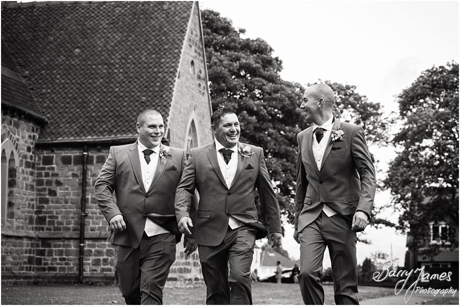 Contemporary and candid wedding photographs at St James Church in Brownhills by Experienced Contemporary Candid and Creative Wedding Photographer Barry James