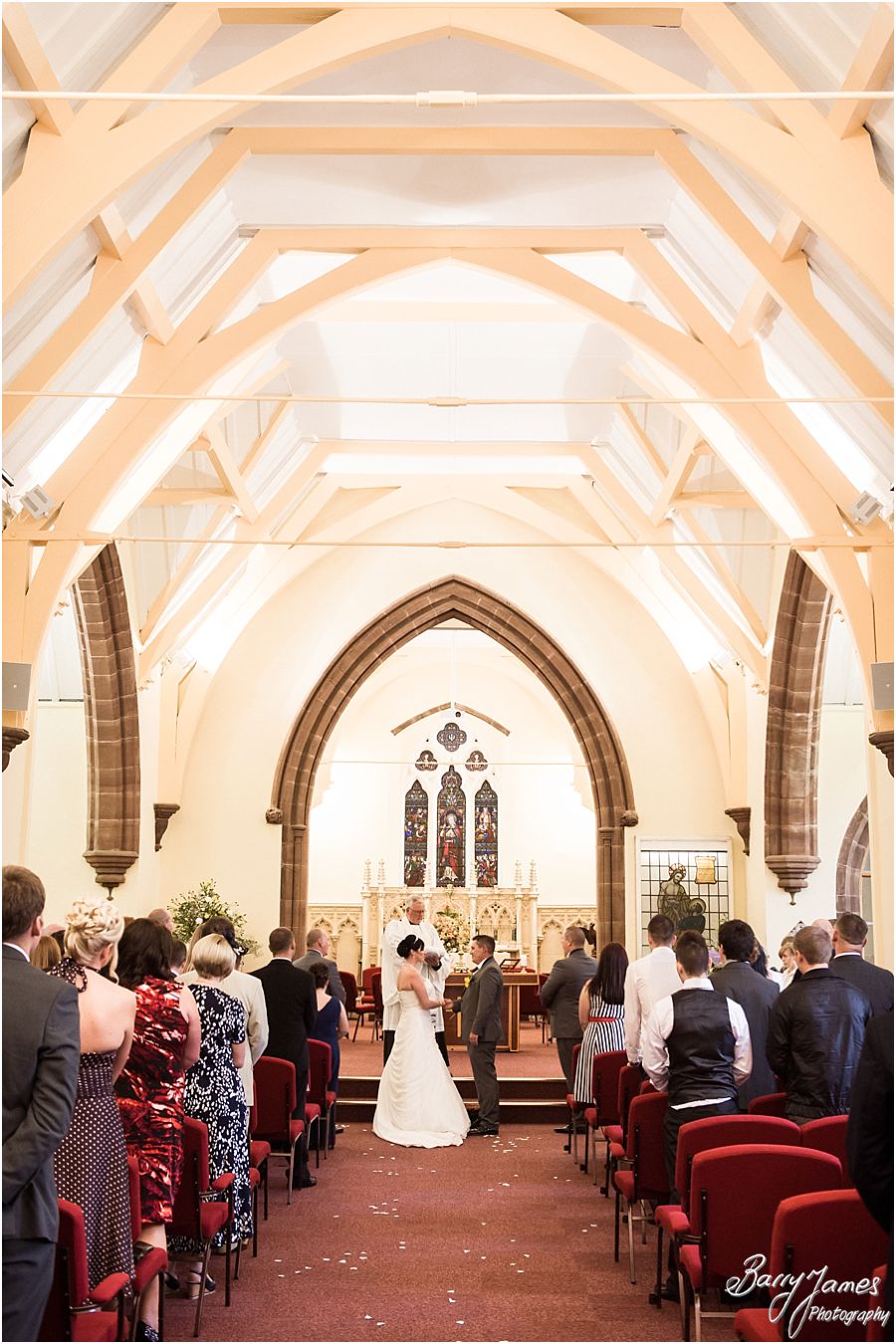 Beautiful creative wedding photography at St James Church in Brownhills by Experienced Contemporary Candid and Creative Wedding Photographer Barry James