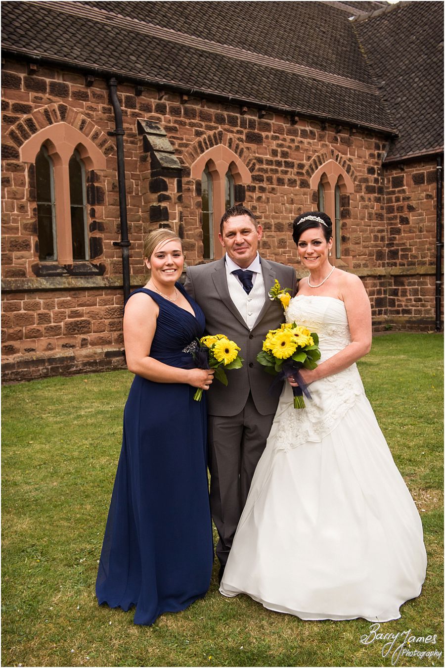 Contemporary and creative wedding photographs at St James Church in Brownhills by Experienced Contemporary Candid and Creative Wedding Photographer Barry James