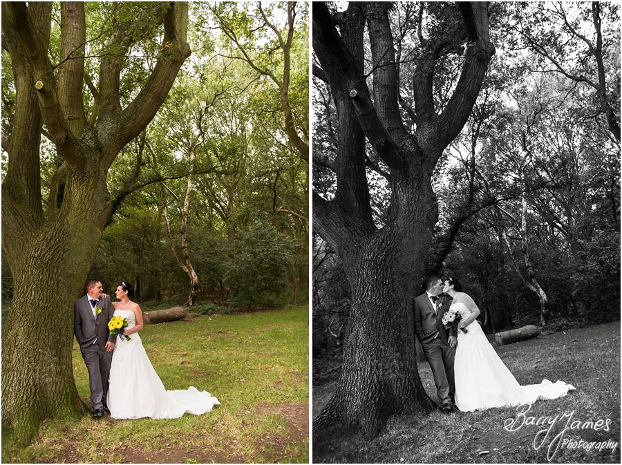 Relaxed natural portrait photographs in the wonderful location of Shoal Hill in Cannock Chase by Experienced Contemporary Candid and Creative Wedding Photographer Barry James