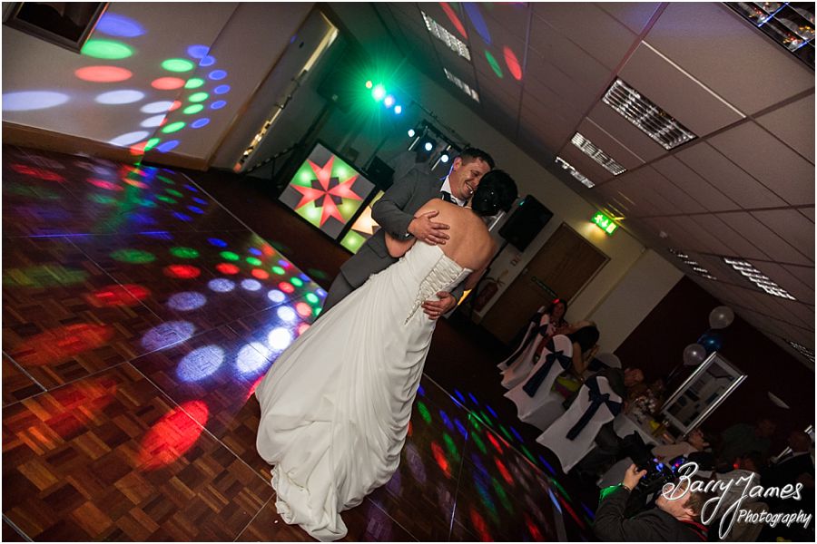 Creative fun photographs of first dance and evening reception at The Ramada in Cannock by Professional Contemporary Candid and Creative Wedding Photographer Barry James