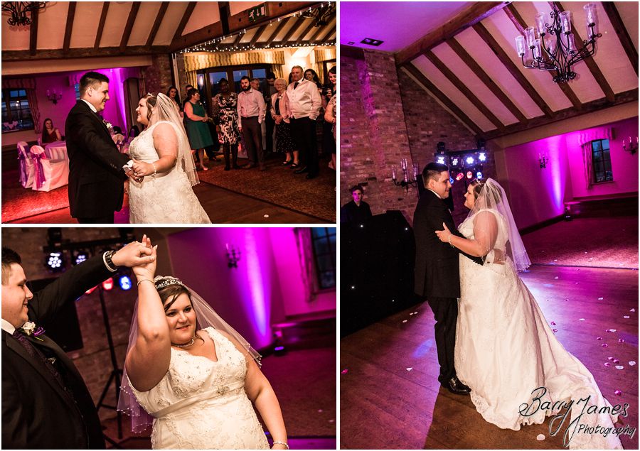 Relaxed fun photographs during the evening reception and first dance at The Waterfront in Barton Marina by Burton-on-Trent Candid and Contemporary Wedding Photographer Barry James