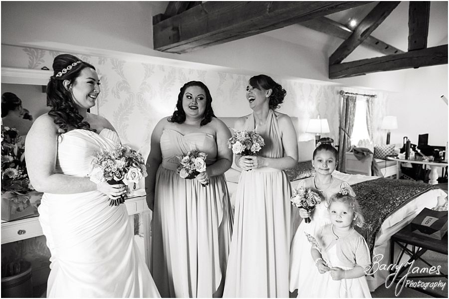 Candid photos of wedding morning preparations at Alrewas Hayes in Burton upon Trent by Recommended Wedding Photographer Barry James