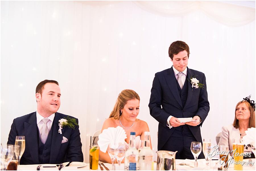 Reportage photographs capturing the fantastic reactions to the speeches at The Moat House in Acton Trussell by Wolverhampton Wedding Photographer Barry James