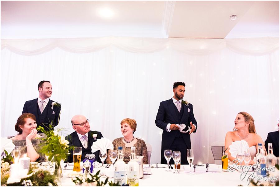 Reportage photographs capturing the fantastic reactions to the speeches at The Moat House in Acton Trussell by Wolverhampton Wedding Photographer Barry James