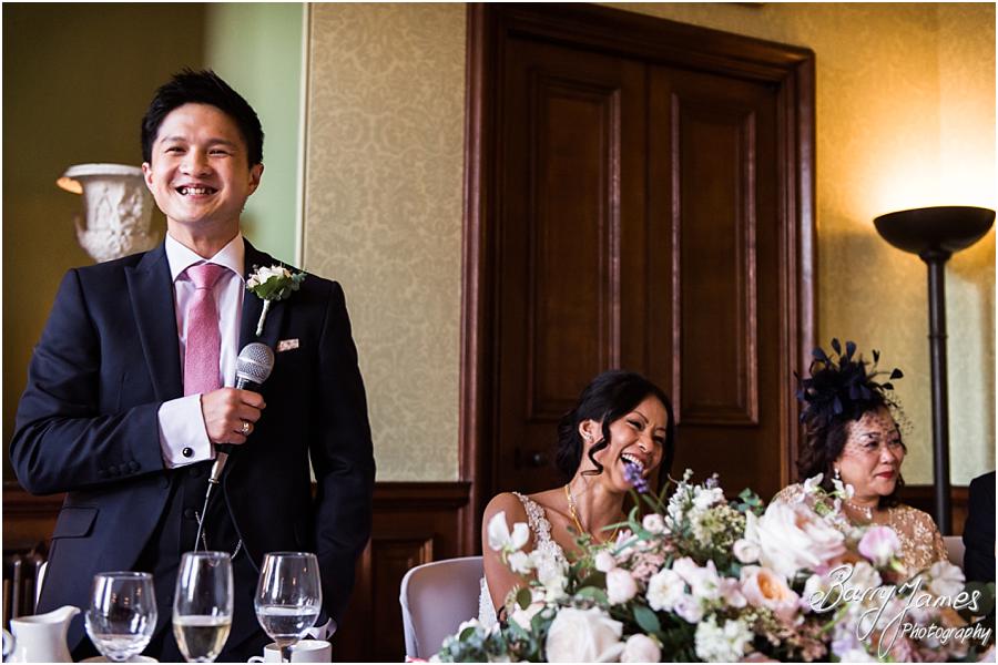 Candid speech photographs at Sandon Hall in Stafford by Stafford Wedding Photographer Barry James
