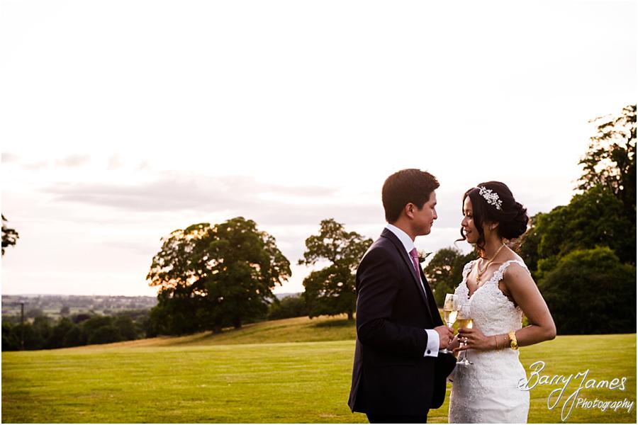 Beautiful evening portraits at Sandon Hall in Stafford by Stafford Wedding Photographer Barry James