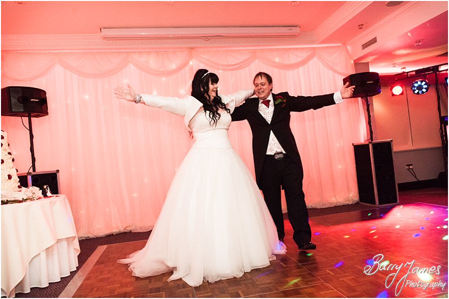 Creative un photos of the first dance at The Moat House in Acton Trussell by Cannock Wedding Photographer Barry James