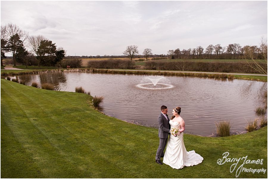 Creative relaxed portraits of the Bride and Groom around the wonderful grounds at Alrewas Hayes in Burton upon Trent by Contemporary and Creative Wedding Photographer Barry James