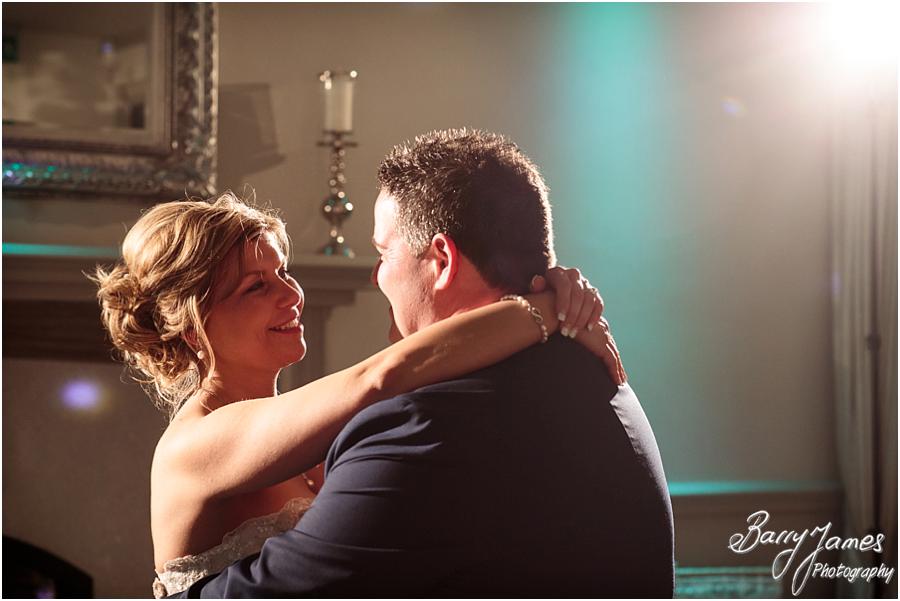 Creative candid photographs of the First Dance at Weston Hall in Stafford by Stafford Wedding Photographer Barry James