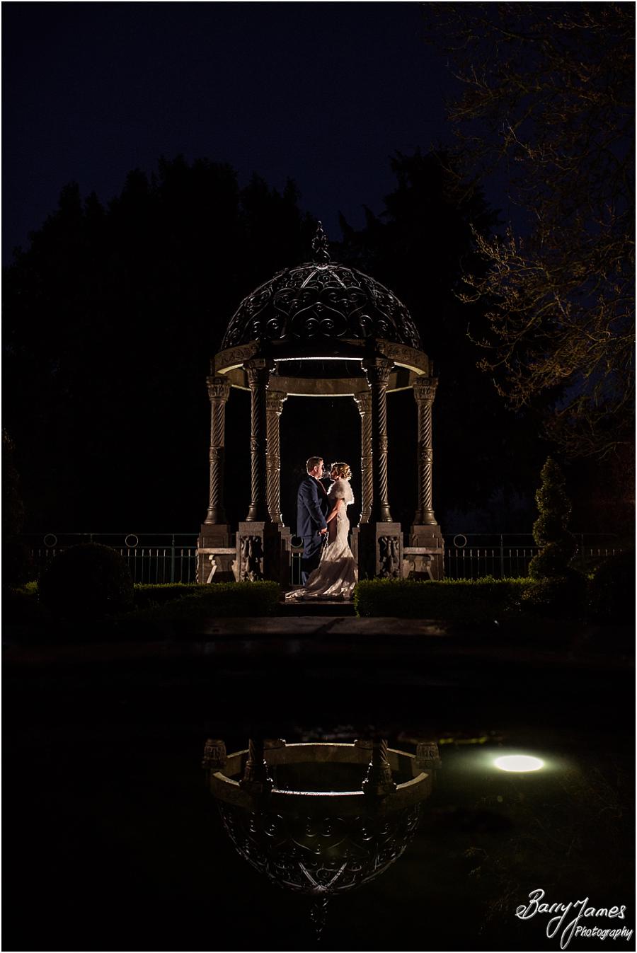 Creative night time portraits at Weston Hall in Stafford by Stafford Wedding Photographer Barry James