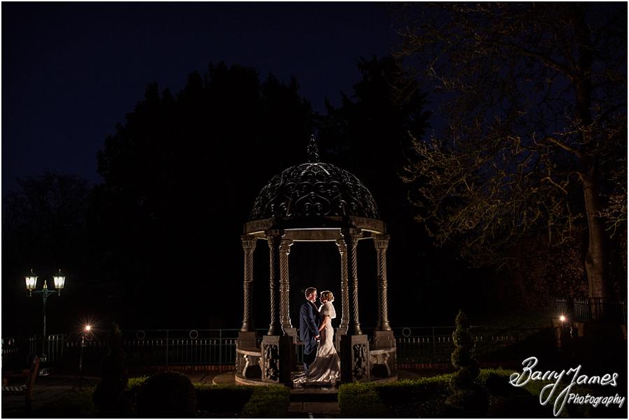 Creative night time portraits at Weston Hall in Stafford by Stafford Wedding Photographer Barry James