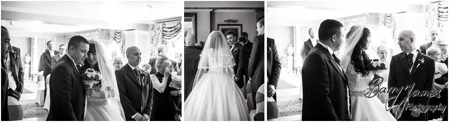 Wedding photos that capture the emotion and love during the civil wedding ceremony at Stone House Hotel in Stafford by Stafford Wedding Photographer Barry James