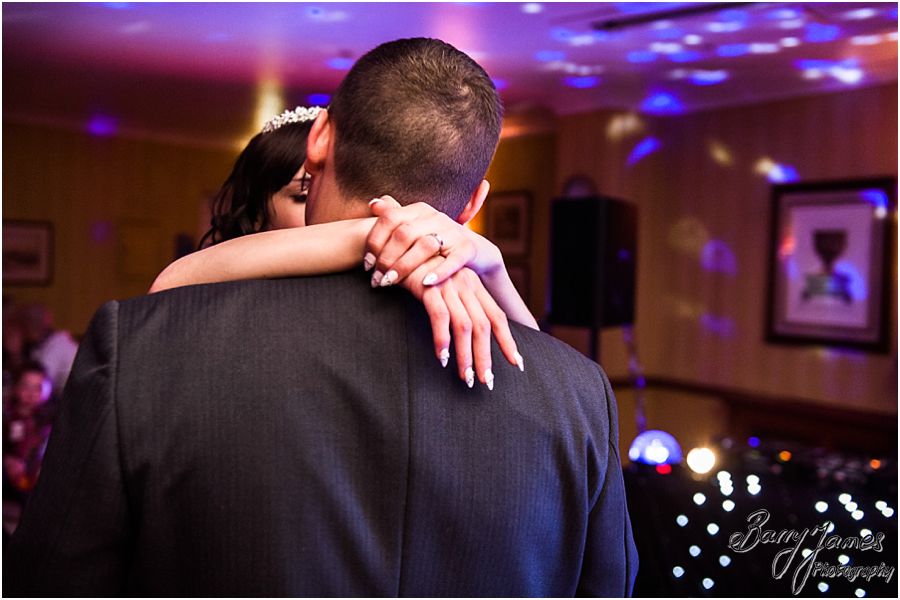 Contemporary and creative photographs of the first dance at Stone House Hotel in Stafford by Stafford Award Winning Wedding Photographer Barry James