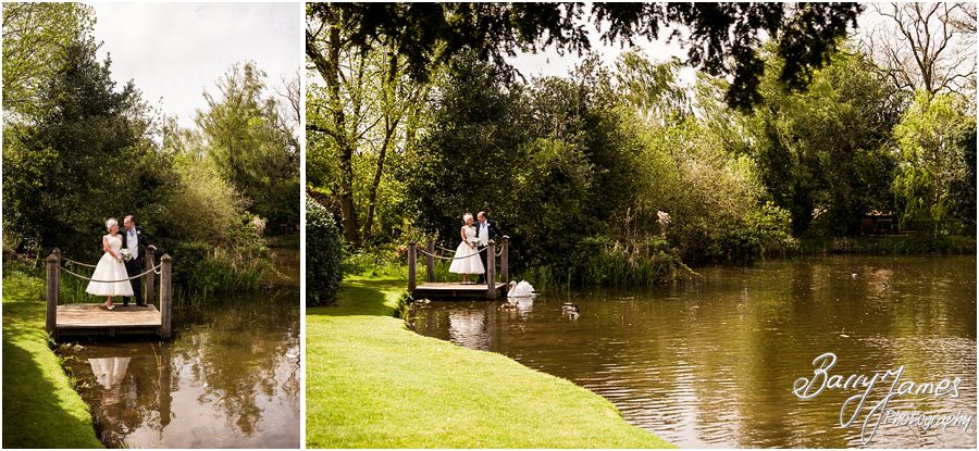 Relaxed portraits of the Bride and Groom at The Moat House in Acton Trussell by Cannock Wedding Photographer Barry James