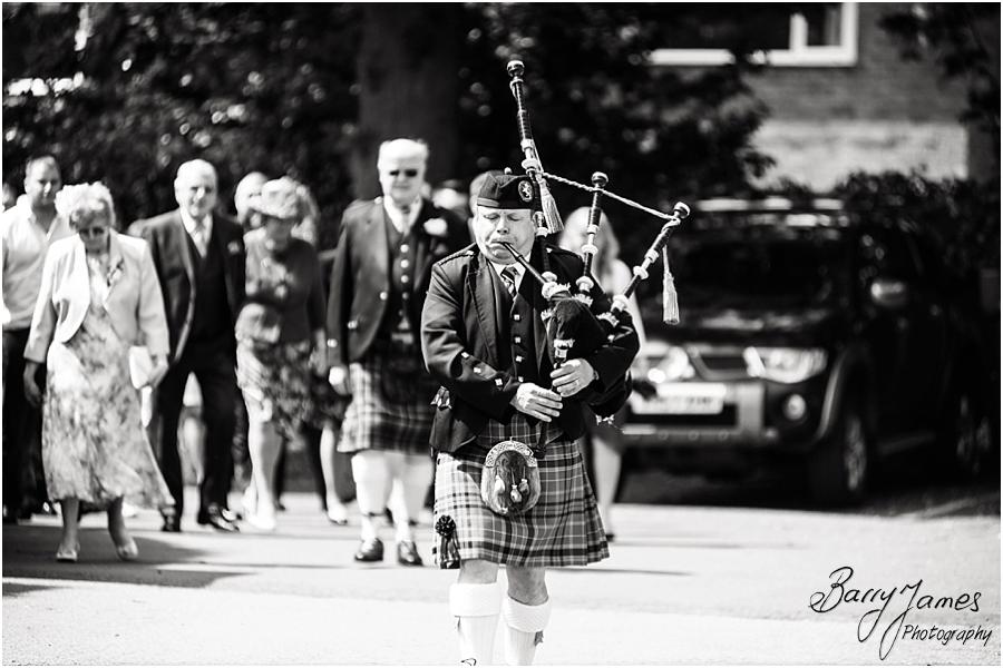 Fabulous scottish piper for wedding at Moor Hall in Sutton Coldfield by Sutton Coldfield Wedding Photographer Barry James