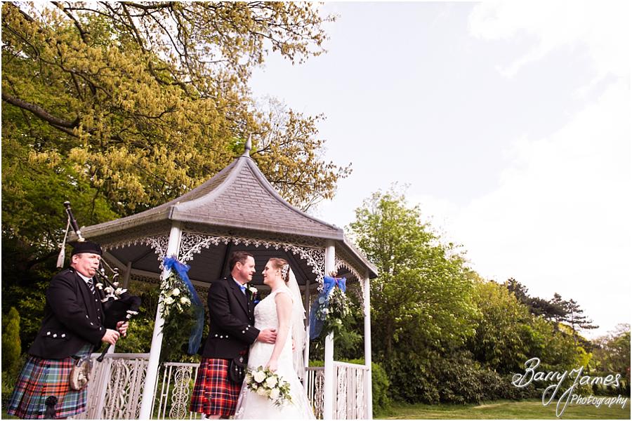 Fabulous scottish piper for wedding at Moor Hall in Sutton Coldfield by Sutton Coldfield Wedding Photographer Barry James