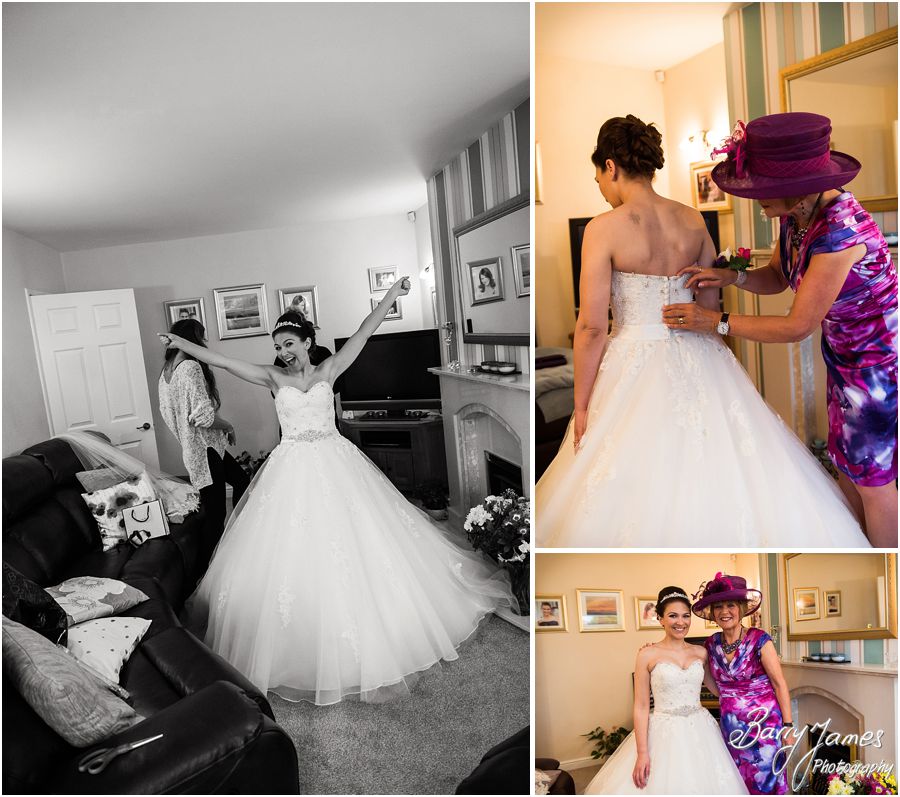 Reportage photos of the wedding morning at The Moat House in Acton Trussell by Reportage Wedding Photographer Barry James
