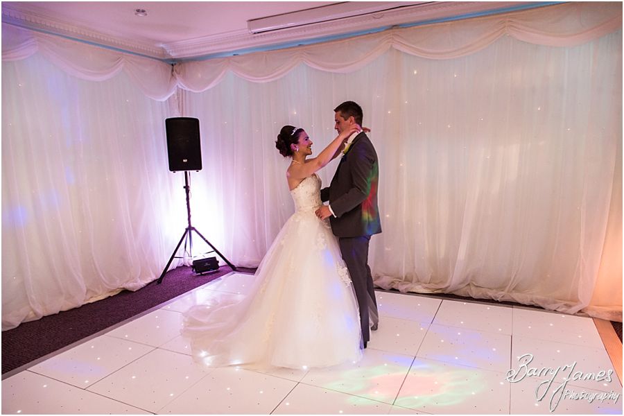 Creative photos of the entertaining first dance and dancing at The Moat House in Acton Trussell by Stafford Wedding Photographer Barry James