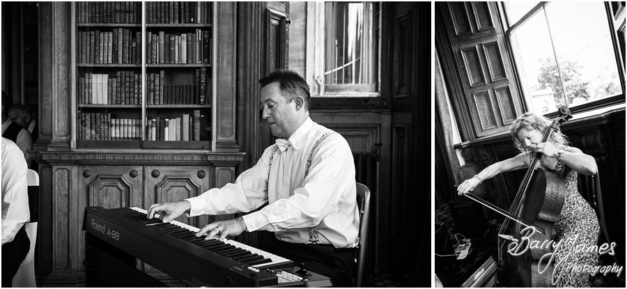 Live music from Finesse Piano and Cello at Sandon Hall in Stafford by Stafford Wedding Photographer Barry James