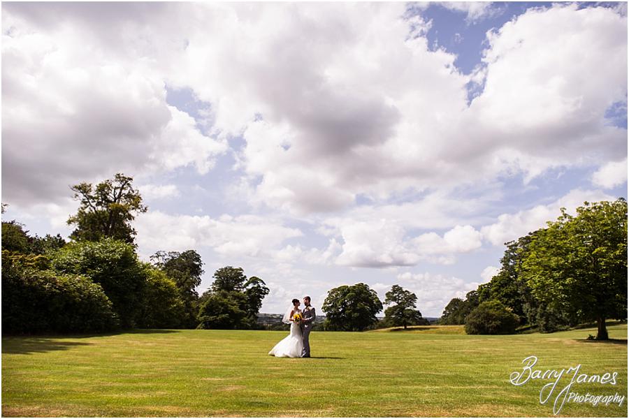 Creative portraits utilising the beautiful countrywide setting of Sandon Hall in Stafford by Stafford Wedding Photographer Barry James