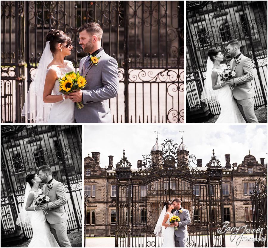 Creative portraits utilising the beautiful countrywide setting of Sandon Hall in Stafford by Stafford Wedding Photographer Barry James